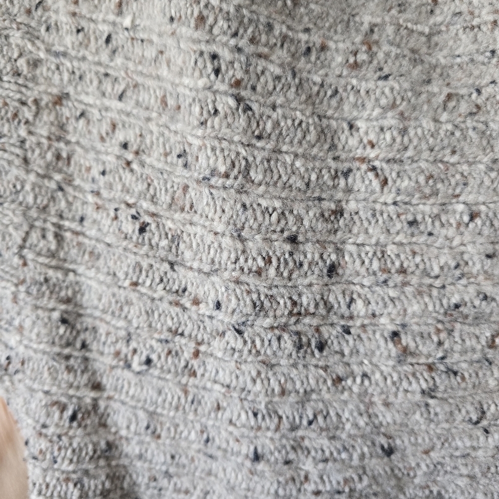 Brochu Walker Noah Wrap Open Cardigan Vest Cashmere Earthen Tweed Gray Small - Picture 4 of 6
